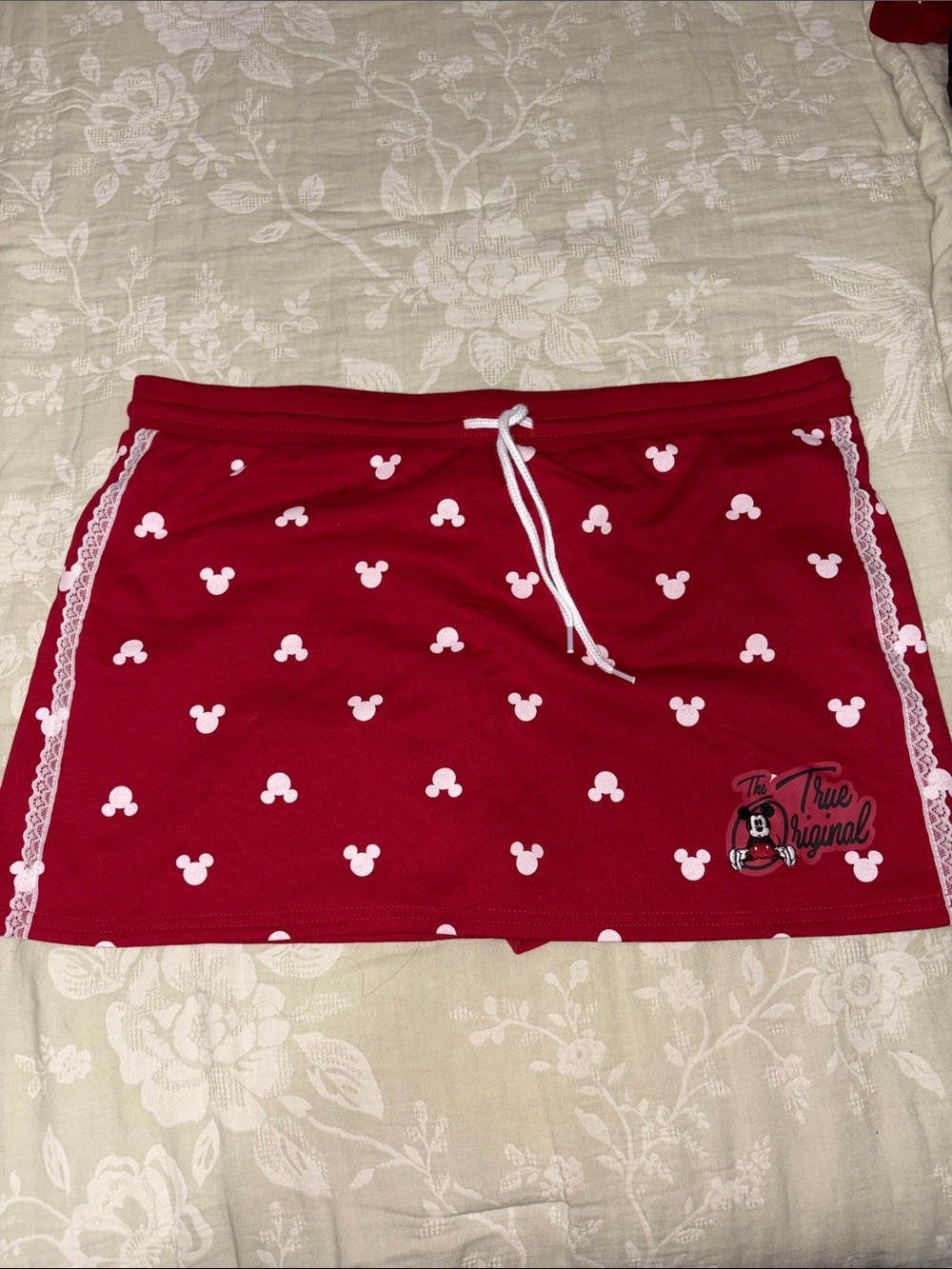 Disney Red Minnie Pattern Mini Skirt